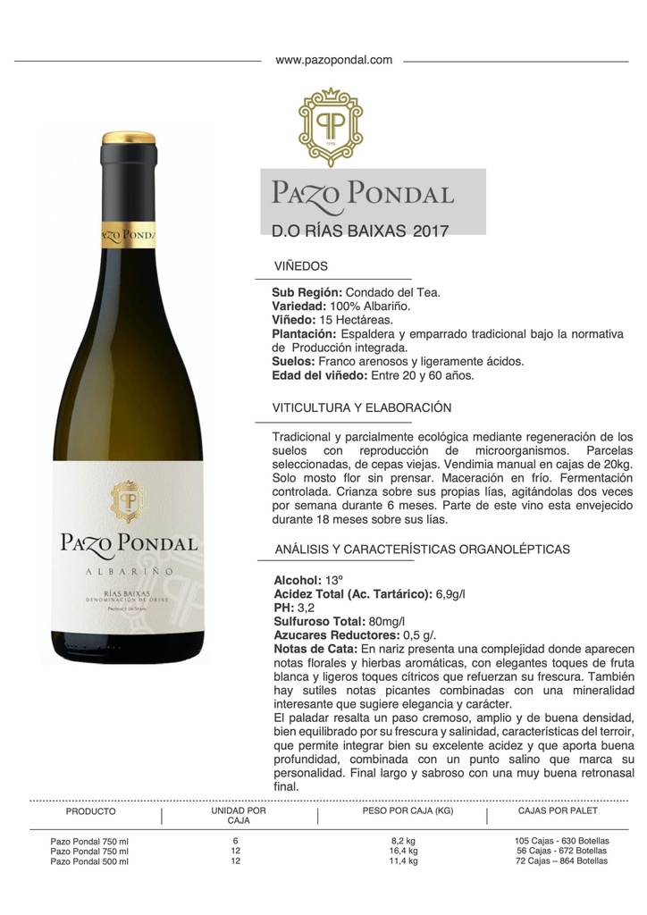 Albariño, Pazo Pondal 