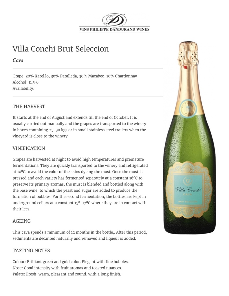 Cava Brut Seleccion, Bodegas Villa Conchi 