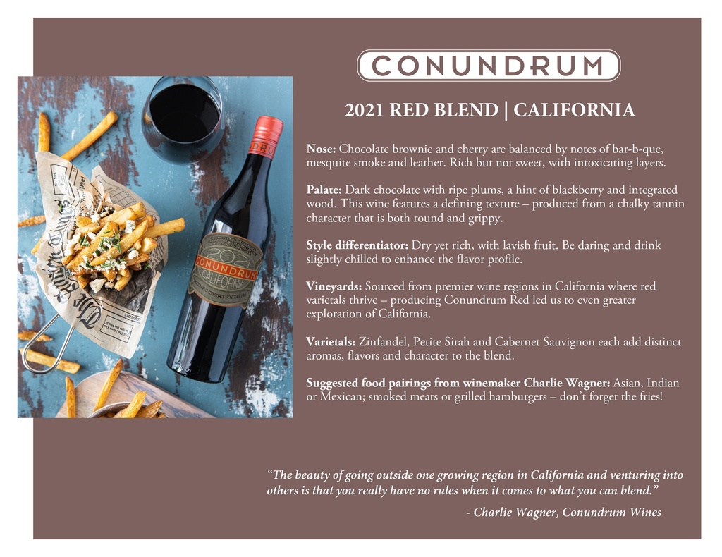Conundrum Red Blend, Conundrum