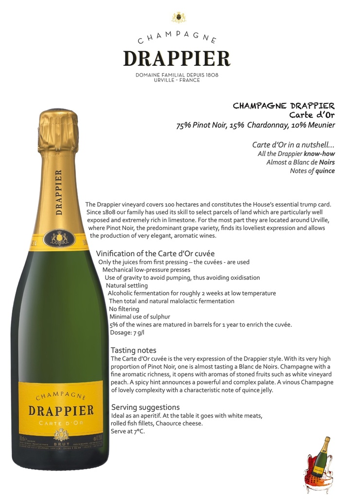 Carte d'Or Brut, Champagne Drappier