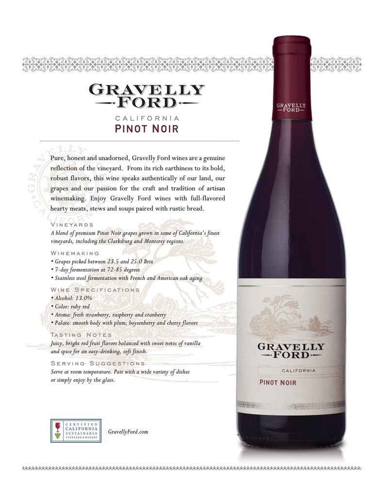 Pinot Noir California, Gravelly Ford