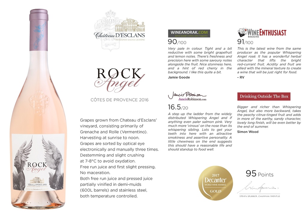 Rock Angel Rose, Chateau DEsclans