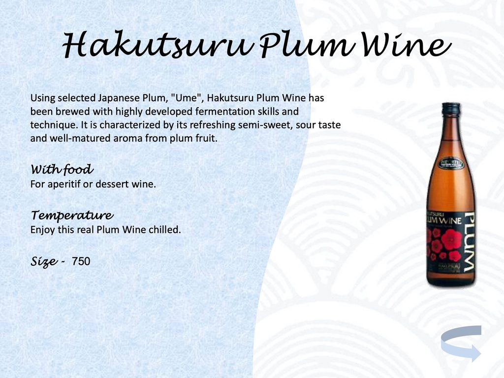 Plum Wine, Hakutsuru