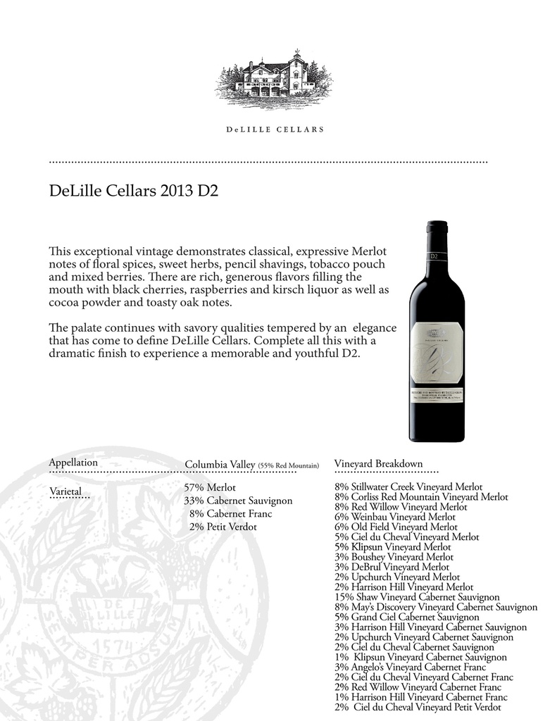 D2, DeLille Cellars