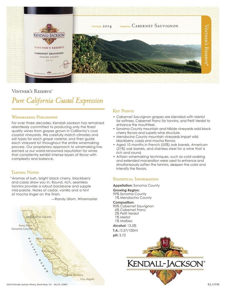 Vintner's Cabernet Sauvignon, Kendall-Jackson