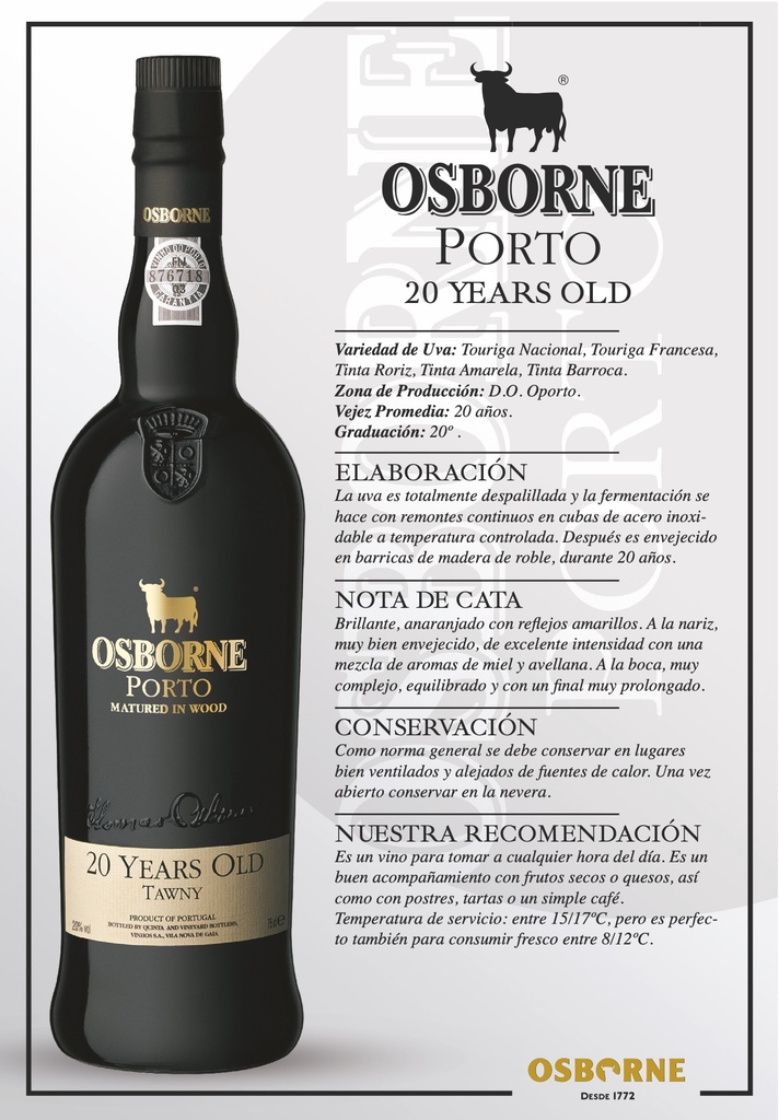 Tawny 20 Year Old Port, Osborne