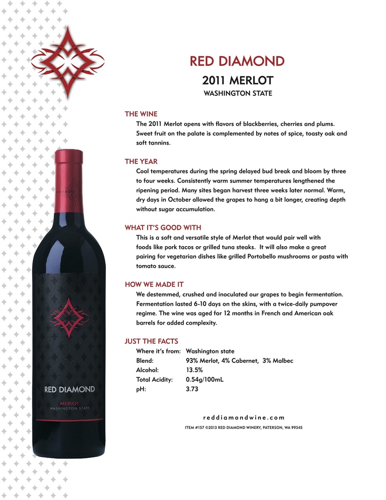 Washington Red Diamond | La Boutique Vin