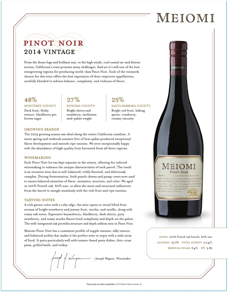 Pinot Noir Meiomi, Meiomi