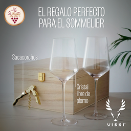 Viski Wine Glass and Corkscrew Gift Box